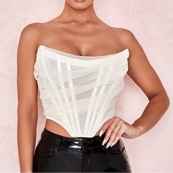 House of CB Cream Melinda Corset Size Medium - Picture 2 of 8